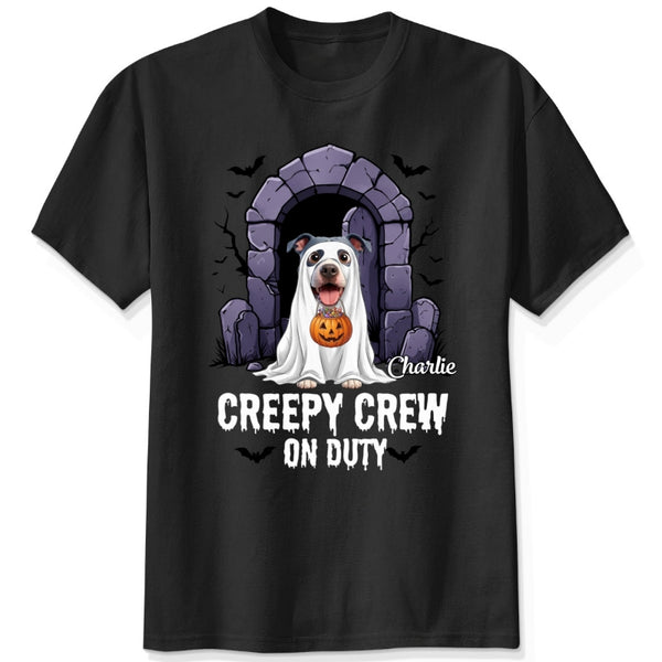 Personalized Dogs Ghost Costume Funny Creepy Crew Halloween T-shirt FSDM53