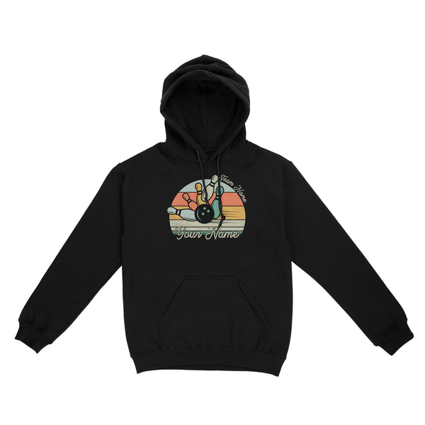 Custom Bowling Retro Shirt, Personalized Bowling Name Hoodie