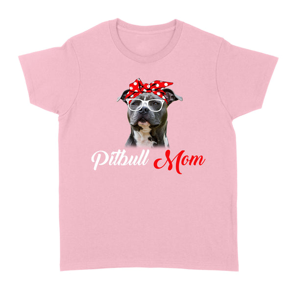 Dog mom mother's day pitbull mom t shirt personalized gift A226