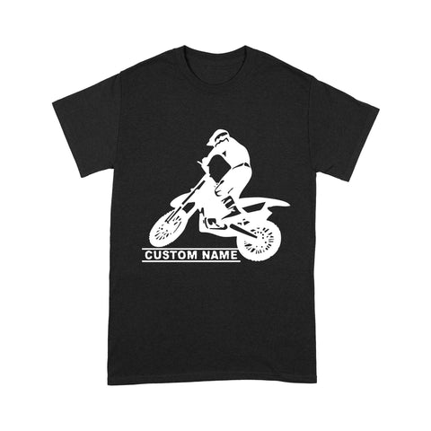 Custom Name Dirt Bike Men T-shirt - Cool Biker Tee Personalized, Extreme Motocross Racing Shirt| NMS258 A01