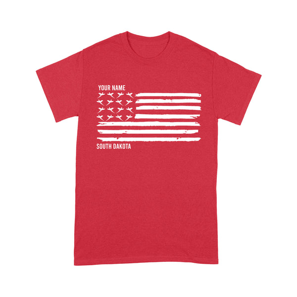 South Dakota Pheasant Flag custom Name T shirt - FSD1161