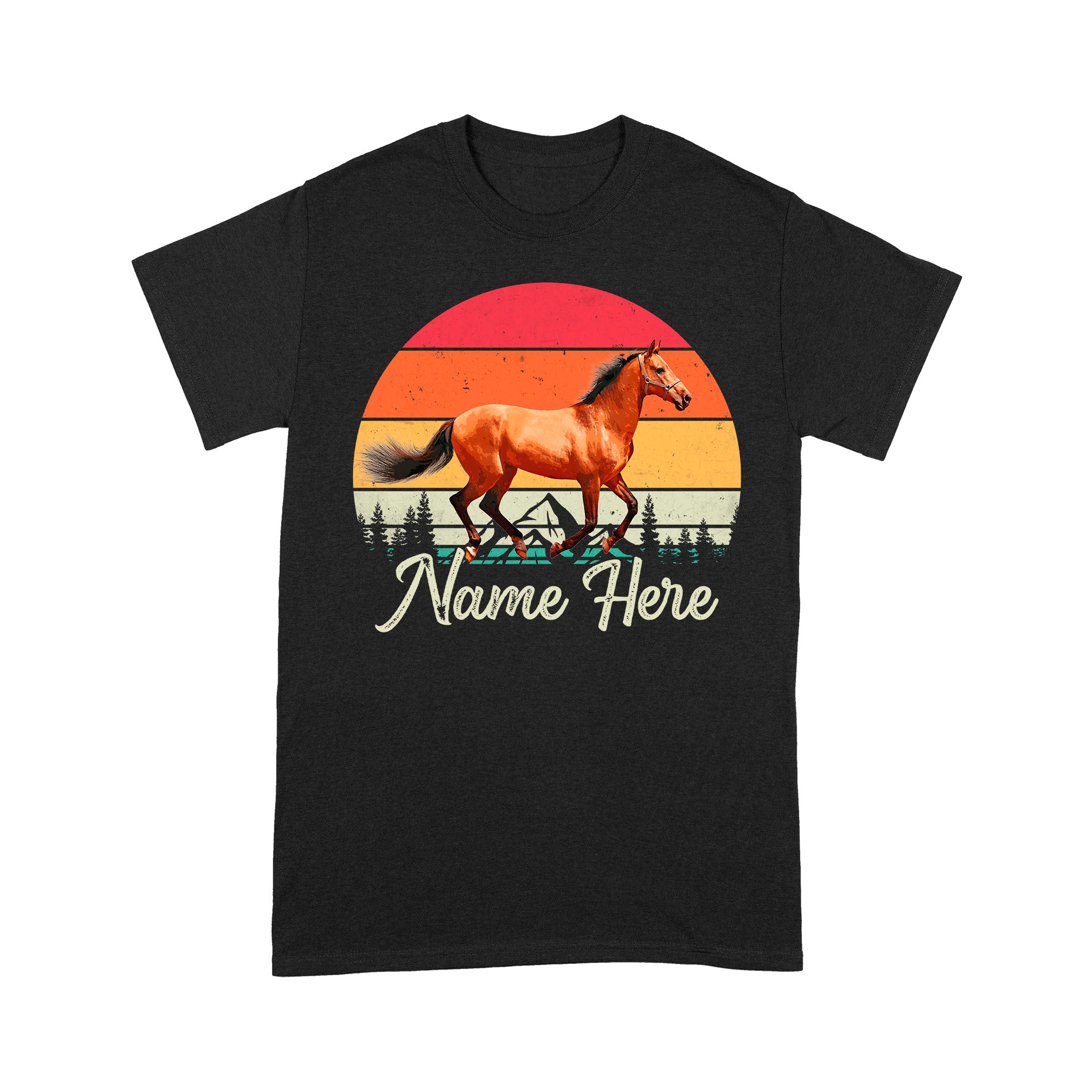 Custom Photo and name Horse retro Shirt, Horse Riding Shirt, Gift for Horse Lover D03 NQS3244 T-Shirt