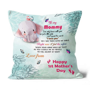 Custom New Mom Pillow, Happy First Mother's Day Gift for 1st Time Mom, Expecting Mother, Mom To Be| JPL60