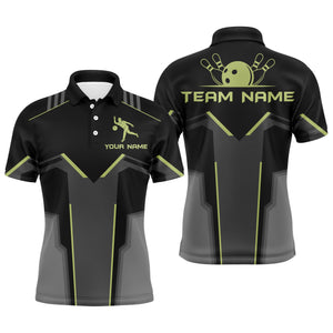 Custom Team Name Bowling Polo Shirt for Men, Bowlers Jersey Short Sleeves NBP28