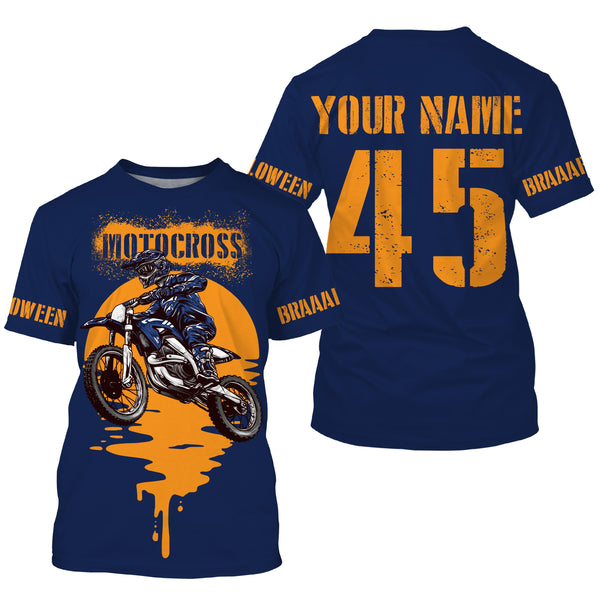 Braaapy Halloween personalized motocross jersey UPF30+ dirt bike blood moon bikers costume NMS1043