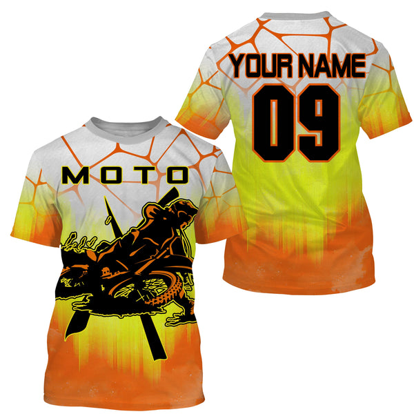 Men women kid MotoX racing jersey UPF30+ custom motocross dirt bike shirt off-road motorcycle NMS975