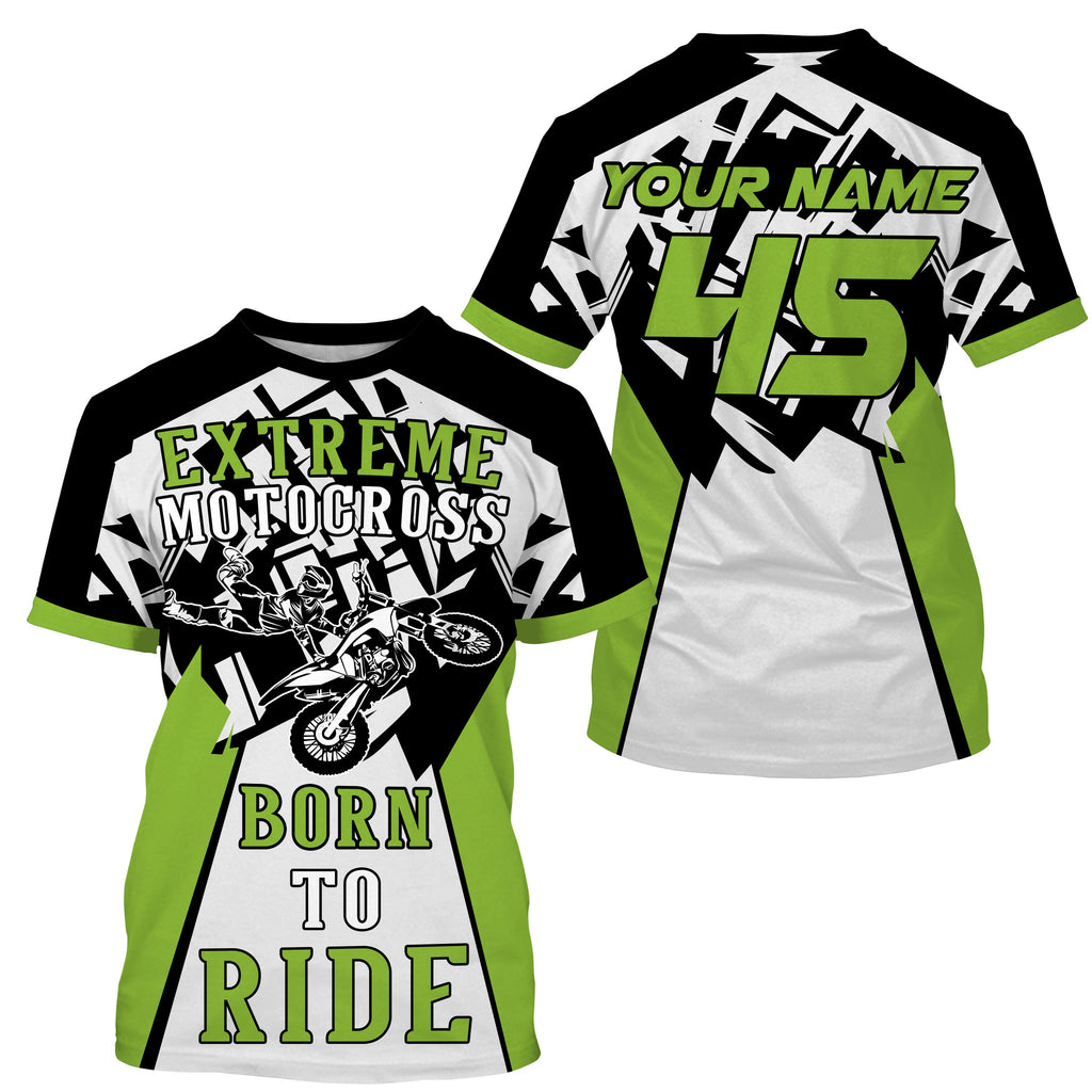 : Kid Custom Motocross Jersey UPF30+ Born to Ride Dirt