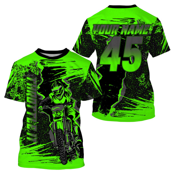 Throttle It custom motocross jersey UPF30+ kid mens womens dirt bike off-road motorcycle racewear NMS957