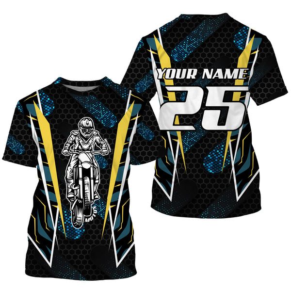 Customizable youth adult kid Motocross jersey UPF30+ dirt bike racing off-road motorcycle shirt PDT97