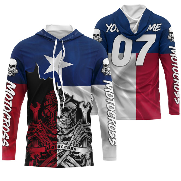 TX Texas flag motocross jersey custom name number UPF30+ adult&kid MX racing motorcycle racewear NMS959