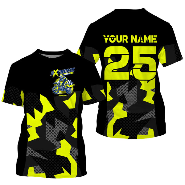 Personalized camouflage motocross jersey UPF30+ men women kid dirt bike racing off-road motorcycle NMS973