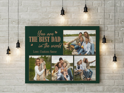 Personalized Canvas For Dad| You Are The Best Dad| Father's Day Gift for Dad Father Husband, Dad Birthday JC894