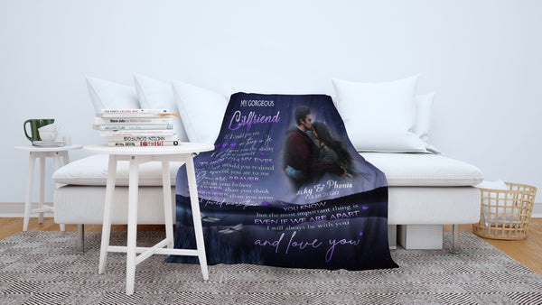 Personalized Blanket for Girlfriend| My  Gorgeous Girlfriend – I Love You| Galaxy  with Dragonfly Blanket| To My Girlfriend  Blanket| Best Valentines Gifts for Her on  Anniversary BP40 Myfihu