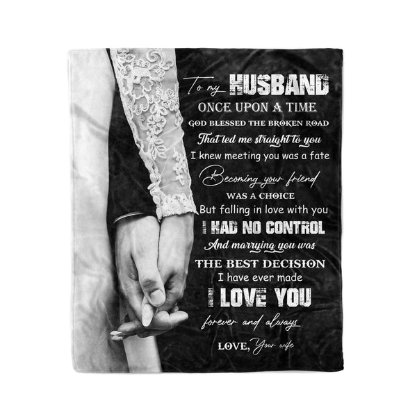 To my husband blanket hand in hand blanket Gift for Husband - FSD1383D03