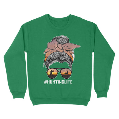 Christmas gift, hunting gift for hunter wife hunting life sweatshirt TAD02