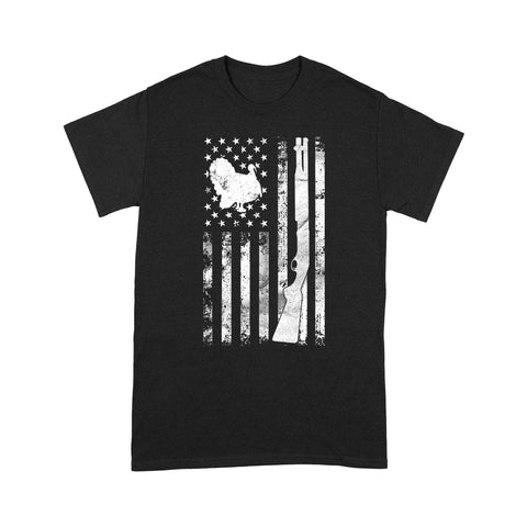 Hunting Shirt with American Flag 4th July, Turkey Hunting Shirt, Gifts for Hunters D05 NQS1338 T-shirt