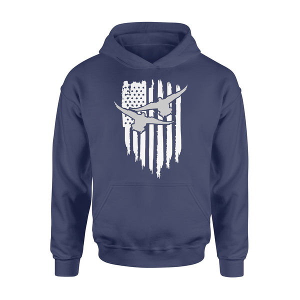 Duck Hunting American Flag Clothes, Shirt for Hunting - Standard Hoodie