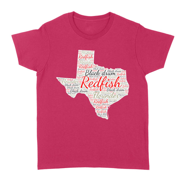 Texas redfish, flounder, black drum fishing - Standard Women's T-shirt