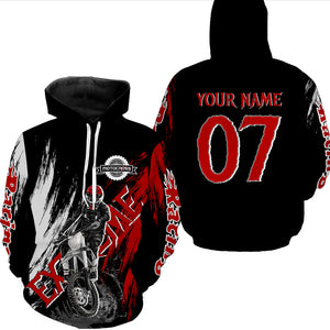 Adult Motocross Hoodie UV Custom Red Dirt Bike Hooded Jersey Off-Road Motorcycle Hoodie Men Women PDT446