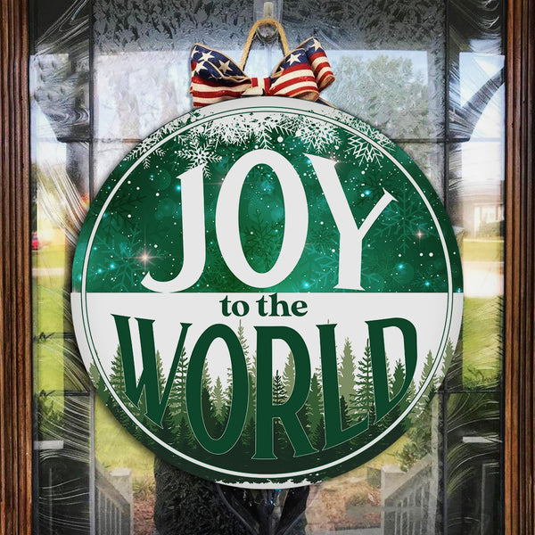 Christmas Wooden Door Hanger| Joy To The World Door Hanger| Xmas Sign Christmas Decoration for Front Door, Wall, Home| Xmas Sign Christmas Welcome Door Hanger| JDH17