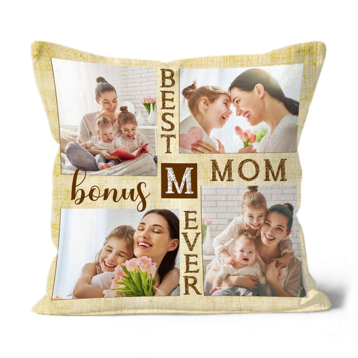 Best Bonus Mom Ever, Step Mom Personalized Pillow, Mother's Day Gift for Bonus Mother, Step Mother| NPL22