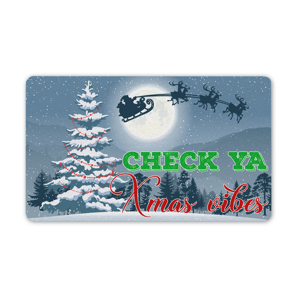 Funny Doormat - Check Ya Xmas Vibes Doormat - Christmas Sign Christmas Decoration for Indoor Outdoor - Welcome Mat Holiday Doormat Winter Sign - JD38