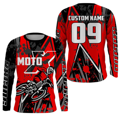 Kid&adult extreme MX racing jersey UPF30+ personalized dirt bike off-road Motocross long sleeves PDT253