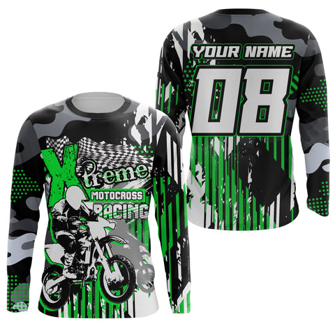 Extreme Motocross racing jersey UPF30+ personalized men women kid dirt bike long sleeves NMS1079