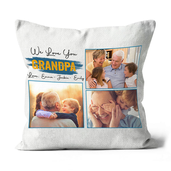 Grandpa Personalized Pillow (Insert Included) Custom Father's Day Gift for Best Papa Ever 1-side Print| NPL50