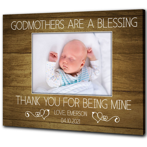 Personalized Godmother Gift| Godmother Are A Blessing Canvas| Custom Gift for Godmother Baptism Gift| JC729