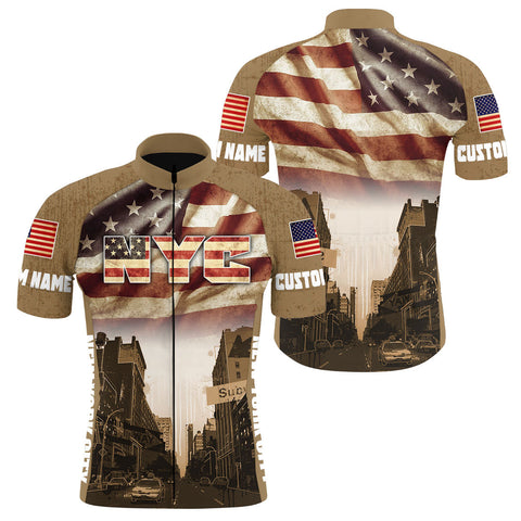 New York men women Short sleeve cycling jersey Retro American shirt NYC mountain bike MTB BMX gear| SLC131