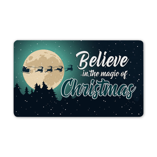 Christmas Doormat - Believe In The Magic Of Christmas Door Mat - Christmas Sign Christmas Decoration for Outdoor Indoor - Welcome Mat Holiday Doormat Winter Sign - JD36