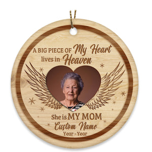 Mom Memorial Ornament - In Loving Memory of Mom, Christmas in Heaven, Christmas Remembrance Home Decor, Memorial Gift for Loss of Mother| NOM101