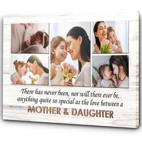 Mother & Daughter Personalized Canvas, Custom Photo Collage Mother's Day Canvas Gift, New Mom Keepsake| N2483