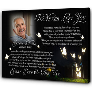 Personalized Memorial Canvas for loss of loved one I Never Left You deepest sympathy gifts VTQ103