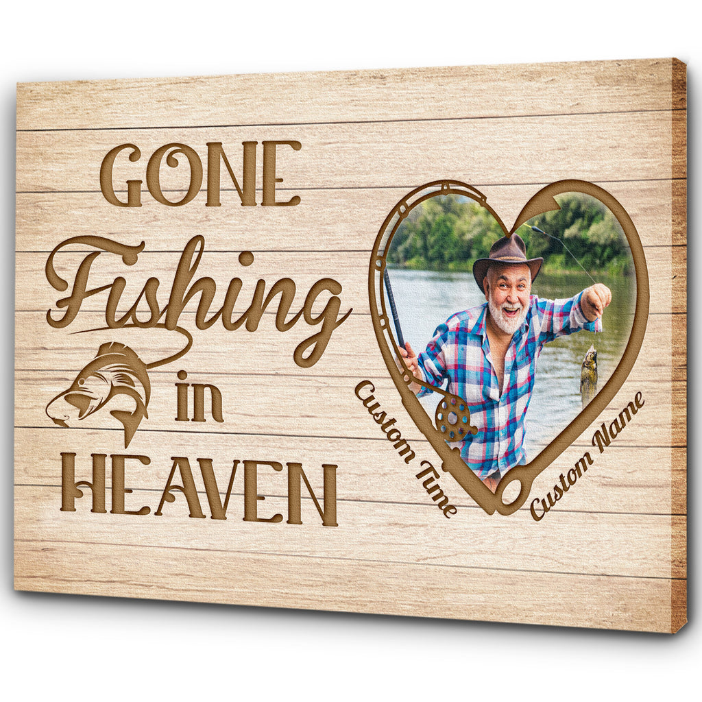 Gone Fishing Memorial Gifts for fishing lover Personalized Sympathy Ca –  Myfihu