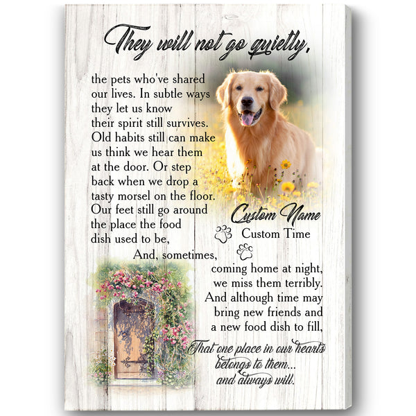 Personalized Dog Memorial Canvas| Memorial Pet Canvas Wall Art, In Memory of Dog, Loss Pet Gift for Pet Owner, Sympathy Gift for Loss Dog, Dog Owner, Dog Remembrance| JCD788