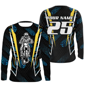 Customizable youth adult kid Motocross jersey UPF30+ dirt bike racing off-road motorcycle shirt PDT97