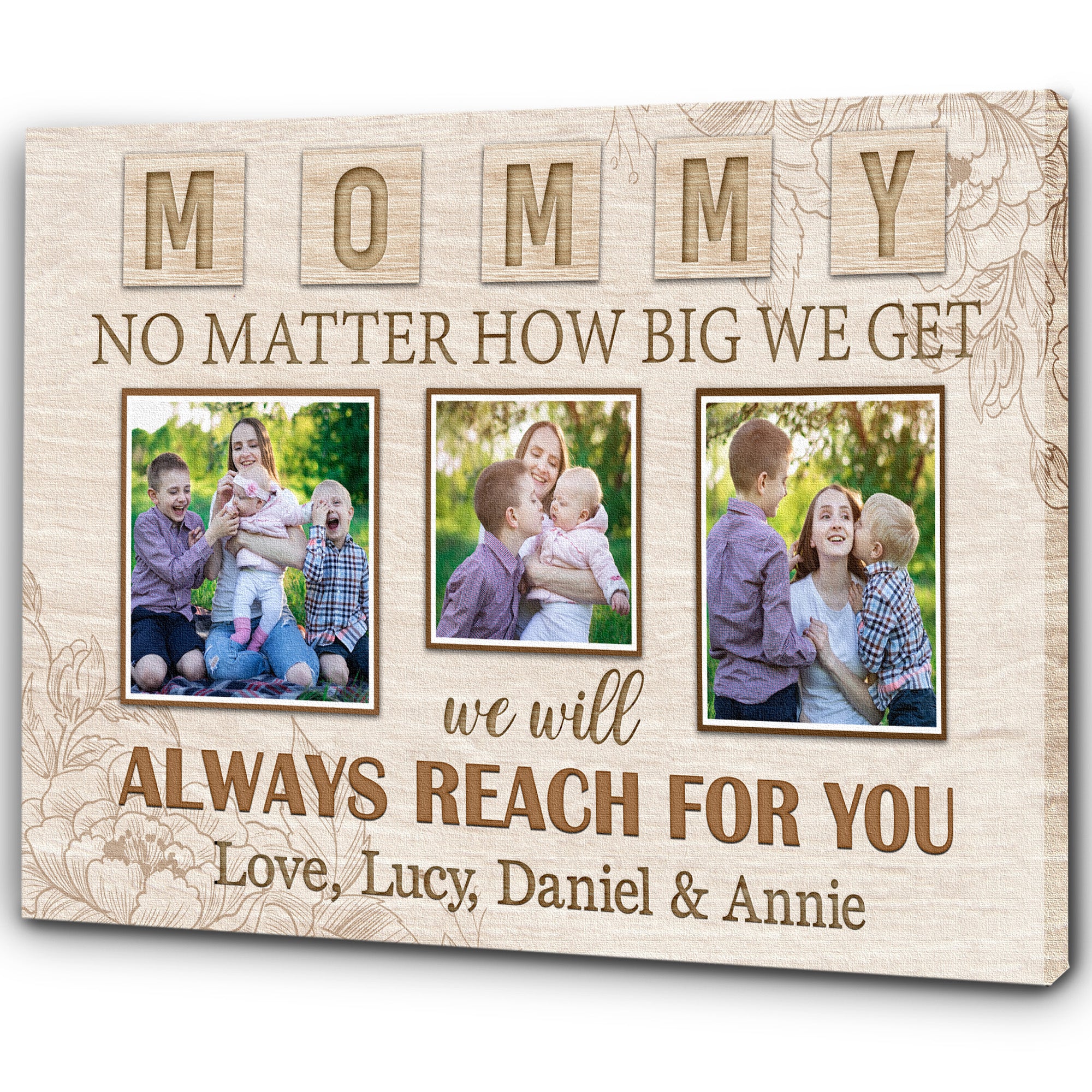 Personalized Mom Canvas - Mommy Photo Collage Mother's Day Canvas Thoughtful Gift I Love You Mom| N2455
