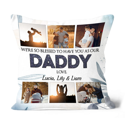 Love Daddy Personalized Pillow (Insert Included) Happy Father's Day Gift Pillow 1-side Print Case| NPL124