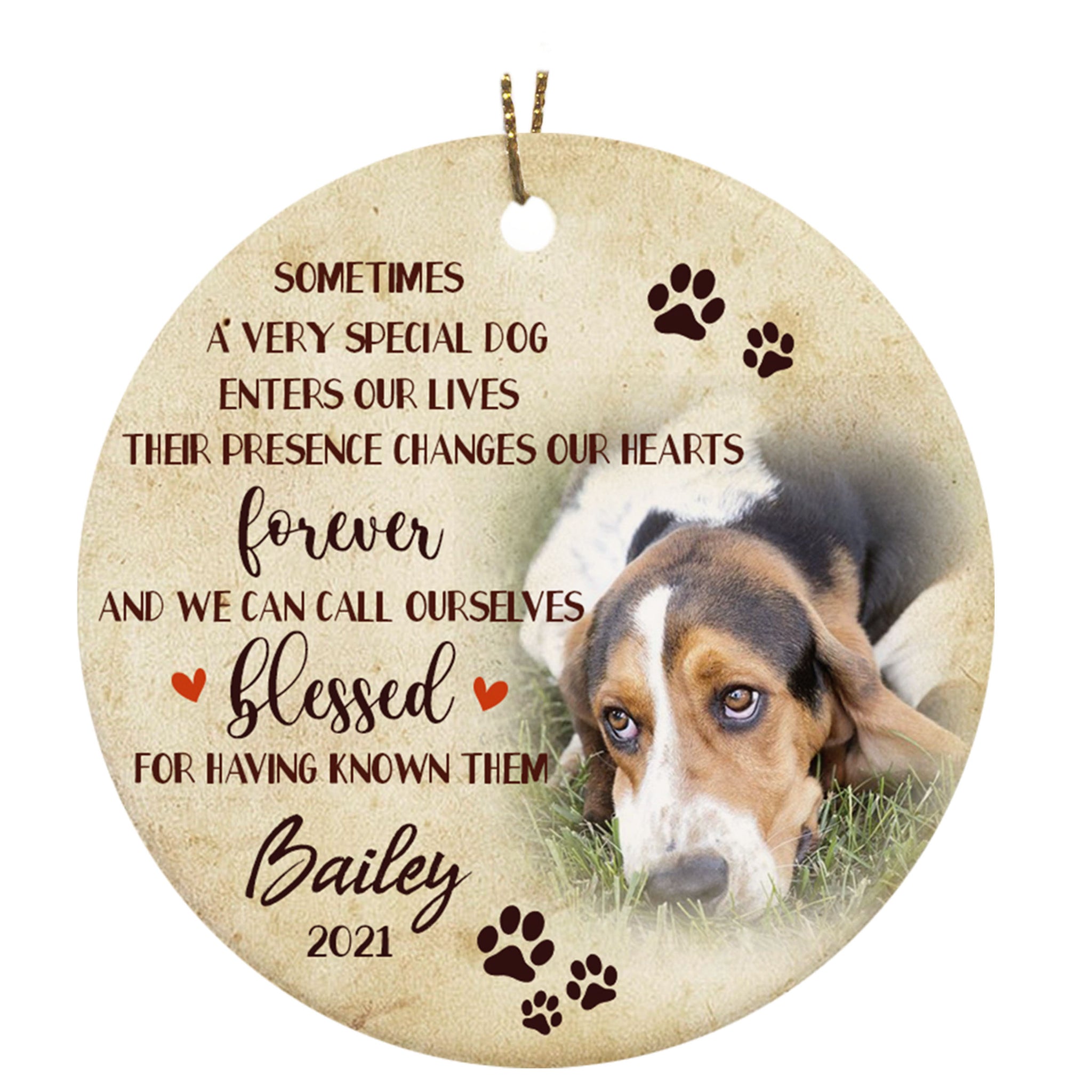 Dog Memorial Ornament - Special Dog Enters Our Lives, Dog Loss Ornament, Remembrance Loss of Dog, Sympathy Gift for Dog Owners| NOM122