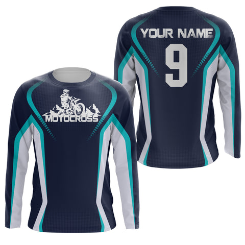 Motocross Personalized Jersey UPF30+ Kid Adult Dirt Bike MX Enduro Racing Long Sleeves NMS1109