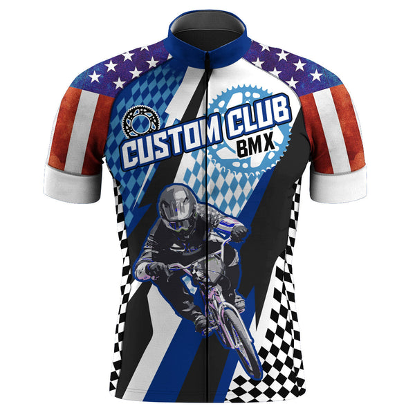 Custom BMX Cycling Jersey USA Mens Long&Short Sleeve American Bicycle Motocross Road&Moutain Biking| NMS787