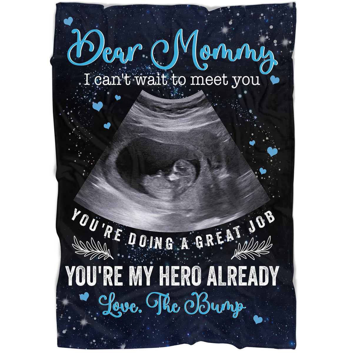 Mom To Be Blanket Personlized Sonogram Photo, First Mother's Day Gift for Expecting Mom, 1st Time Mother N2540