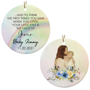 Miscarriage Memorial Ornament - Jesus and Baby, Remembrance for Loss of A Baby, Pregnancy Loss Sympathy Gift, Stillbirth Bereavement| NOM57