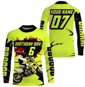 Brap kids custom Birthday Motocross jersey UPF30+ dirt bike boys girls youth MX racing long sleeve NMS1069