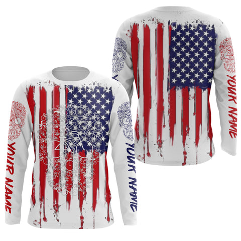 USA MTB jersey kids adult UPF30+ skull mountain bike shirt American cycling gear downhill clothes| SLC254