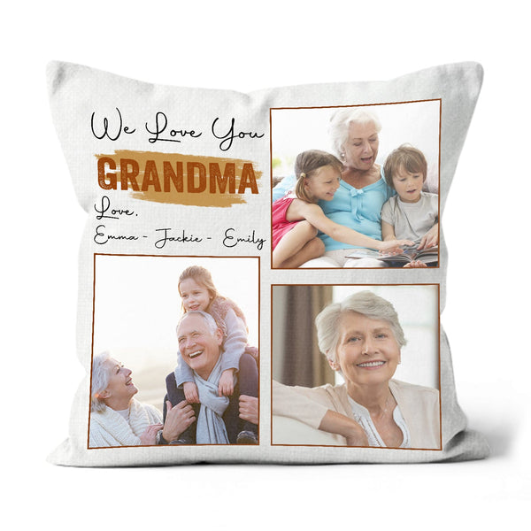 Grandma Personalized Pillow, We Love You Grandma, Nana Mother's Day Birthday Christmas Keepsake| NPL24