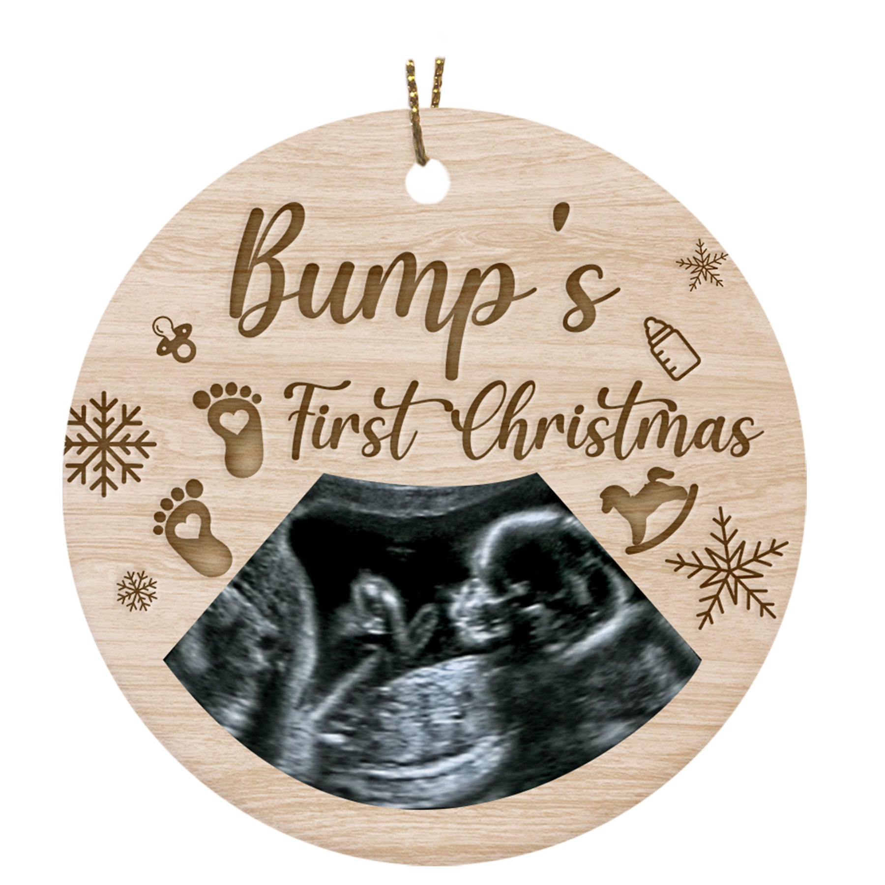 Customized Bump’s Frist Christmas Ornament Pregnant Christmas Ornament Baby Ultrasound Ornament OP46