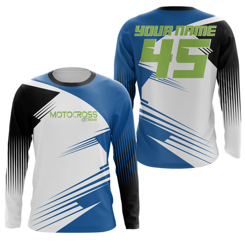 Extreme Motocross jersey UPF30+ personalized adult kid MX racing long sleeves dirt bike motorcycle NMS1074